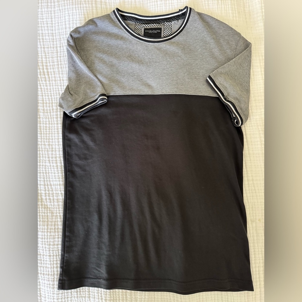 Denim & Flower Ricky Singh Colorblock Tee | Size Small